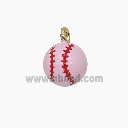 Enamel Copper Pendant, Gold Plated