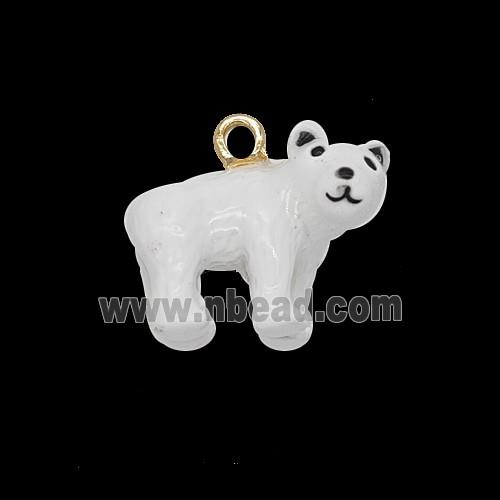 Enamel Copper Pendant, Gold Plated