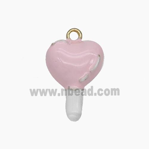 Enamel Copper Pendant, Gold Plated