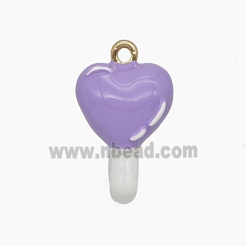 Enamel Copper Pendant, Gold Plated