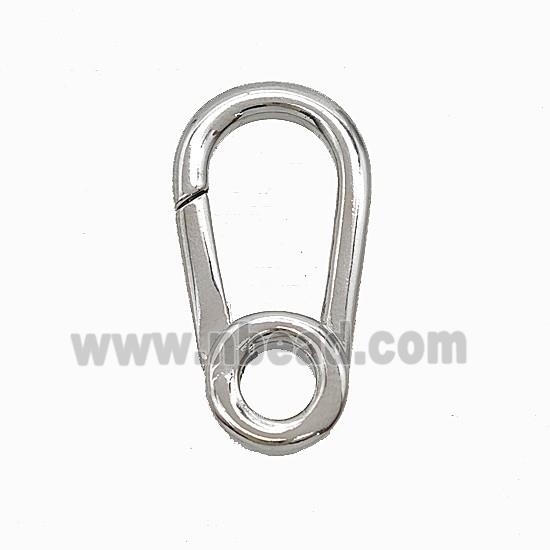 Copper Carabiner Clasp Platinum Plated
