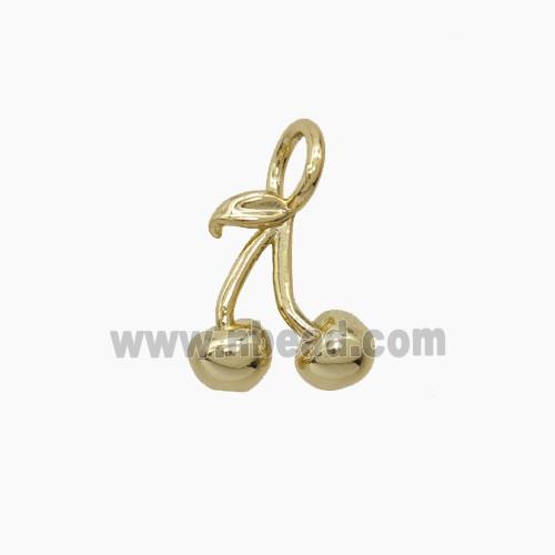 Copper Cherry Pendant Gold Plated