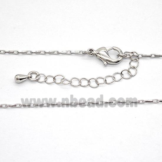 Copper Necklace Chain Platinum Plated