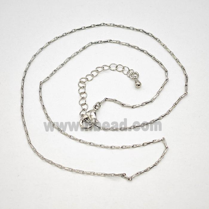 Copper Necklace Chain Platinum Plated