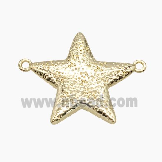 Copper Starfish Pendant Gold Plated