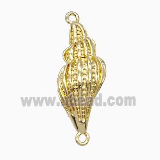 Copper Conch Shell Connector Gold Plated