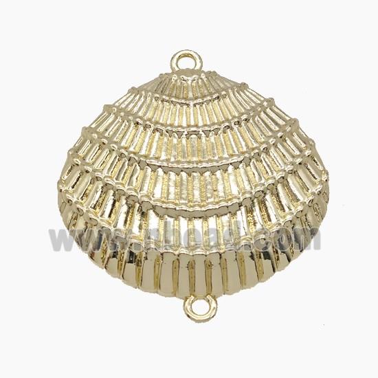 Copper Scallop Shell Connector Gold Plated
