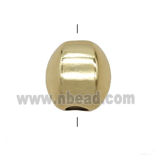 Copper Lantern Beads Large Hole Gold Plated