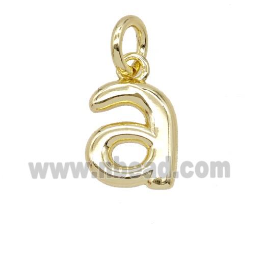 Copper Letter-a Pendant Gold Plated