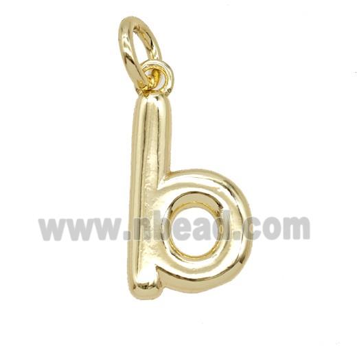 Copper Letter-b Pendant Gold Plated