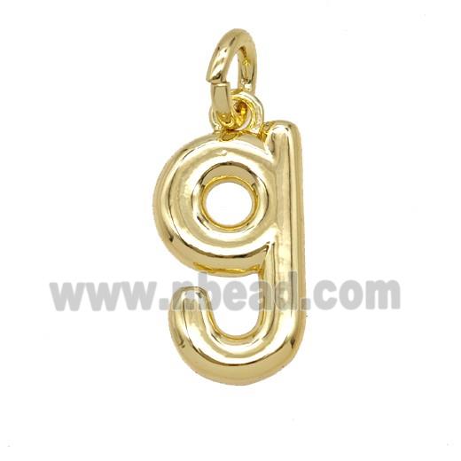Copper Letter-g Pendant Gold Plated