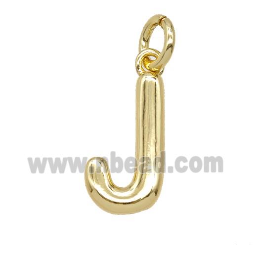 Copper Letter-j Pendant Gold Plated