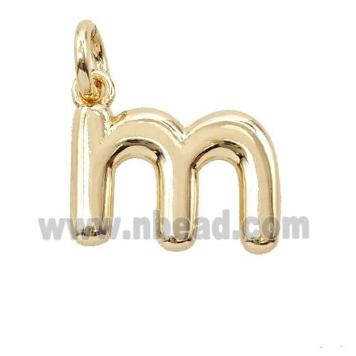 Copper Letter-m Pendant Gold Plated