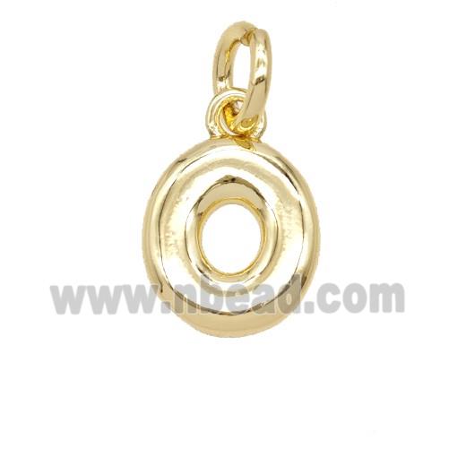 Copper Letter-o Pendant Gold Plated