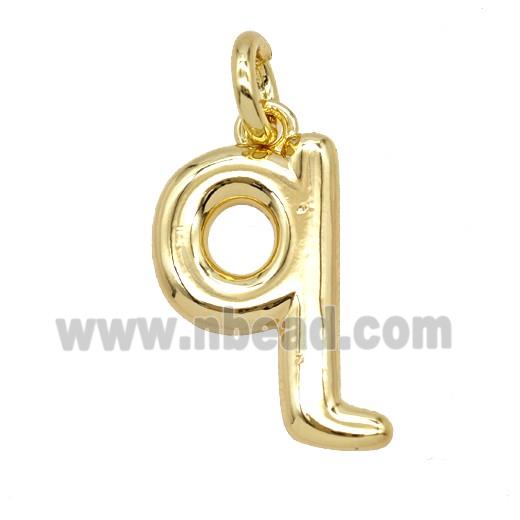 Copper Letter-q Pendant Gold Plated