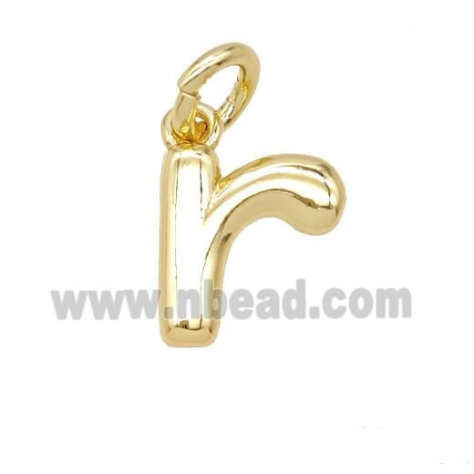 Copper Letter-r Pendant Gold Plated