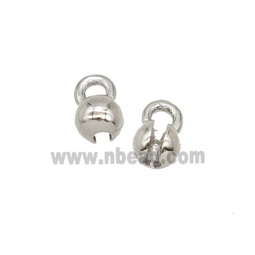 Ballchain End Copper Platinum Plated