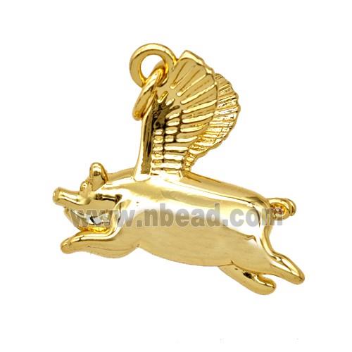 Copper Fliggy Pendant Pig Gold Plated