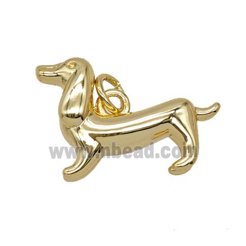 Copper Dog Pendant Gold Plated
