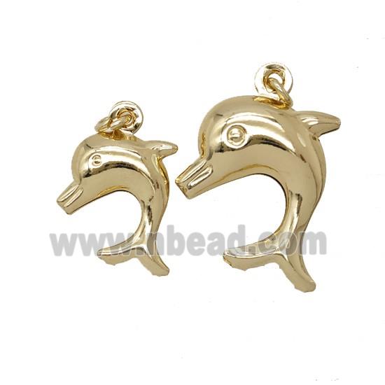 Copper Dolphin Pendant Gold Plated