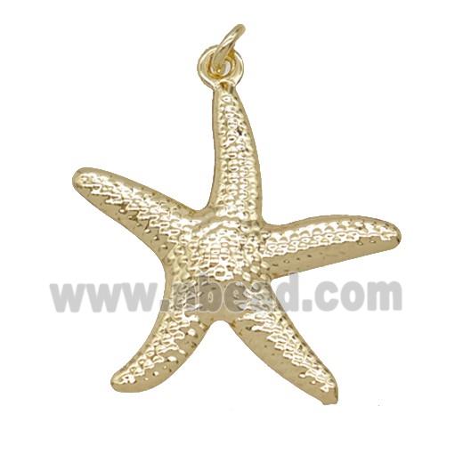 Copper Starfish Pendant Gold Plated
