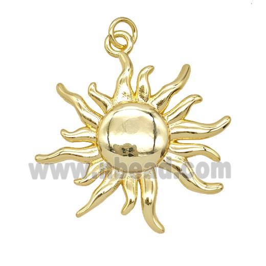 Copper Sun Pendant Gold Plated