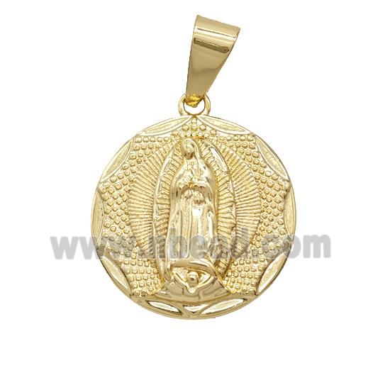 Copper Jesus Pendant 18K Gold Plated