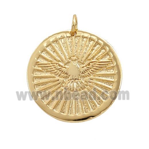Copper Hawk Pendant Eagle 18K Gold Plated
