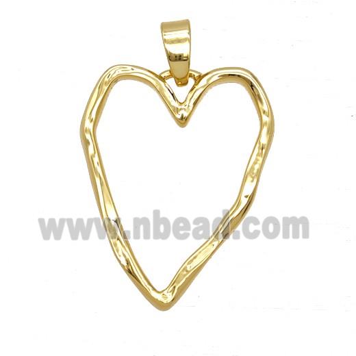 Copper Heart Pendant 18K Gold Plated