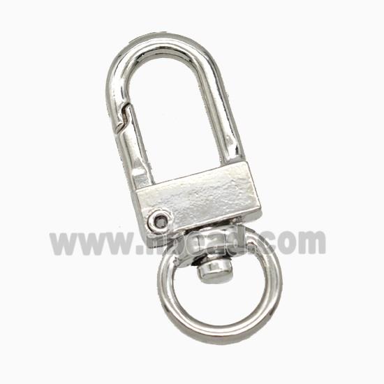 Copper Carabiner Clasp Platinum Plated