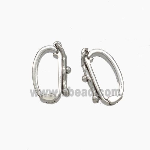 Copper Clasp Platinum Plated