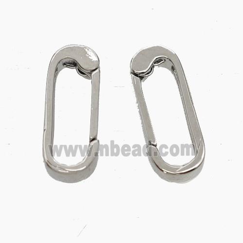 Copper Carabiner Clasp Platinum Plated