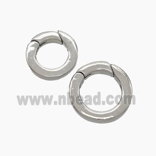 Copper Carabiner Clasp Circle Platinum Plated