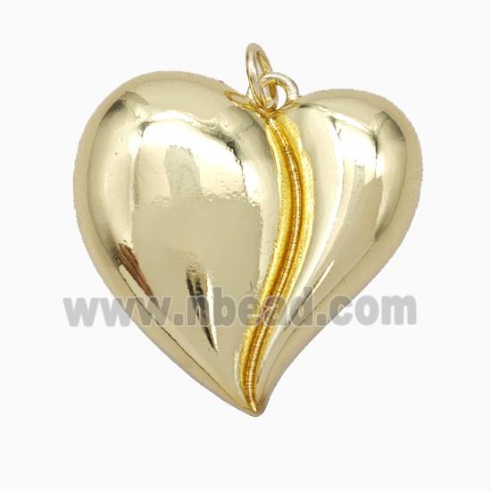 Copper Heart Pendant Gold Plated
