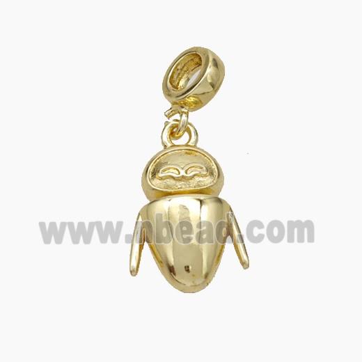 Copper Cockroach Pendant Gold Plated