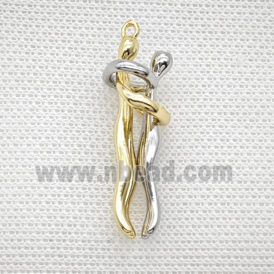 Copper Couple Pendant Platinum Gold Plated
