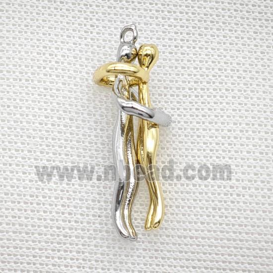 Copper Couple Pendant Platinum Gold Plated