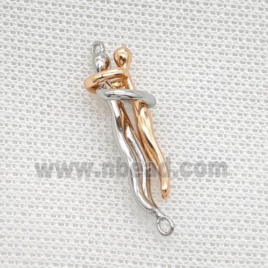 Copper Couple Connector Platinum Rose Gold