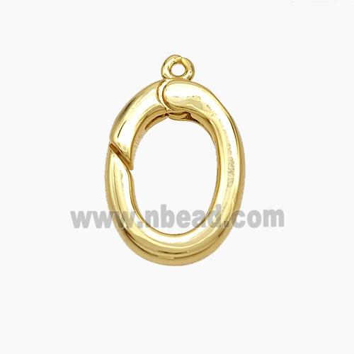 Copper Carabiner Clasp 18K Gold Plated