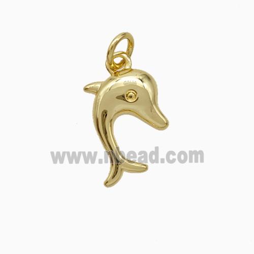 Copper Dolphin Pendant Gold Plated