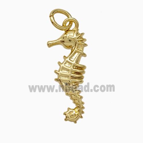 Copper Seahorse Pendant Gold Plated