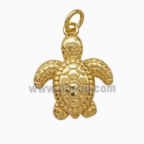 Copper Tortoise Pendant Gold Plated