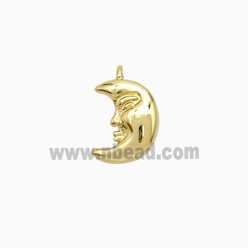 Copper Moon Pendant Gold Plated