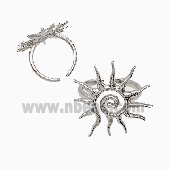 Copper Sun Rings Platinum Plated