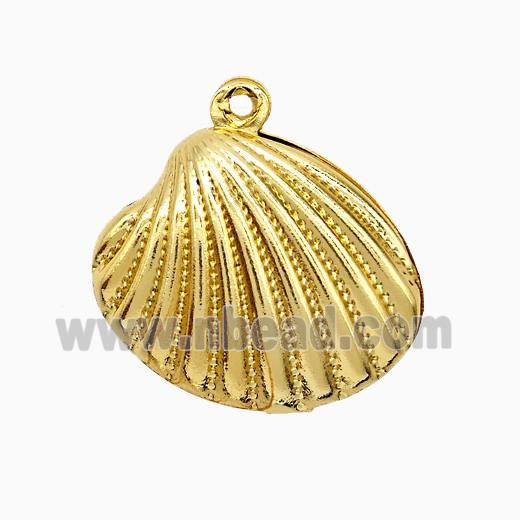 Copper Scallop Shell Pendant Gold Plated