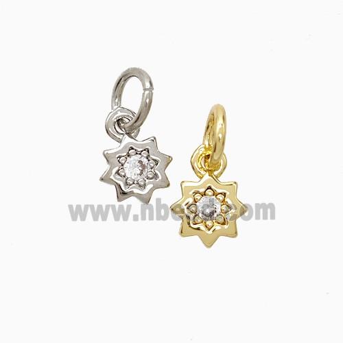 Copper Star Pendant Pave Zirconia Mixed