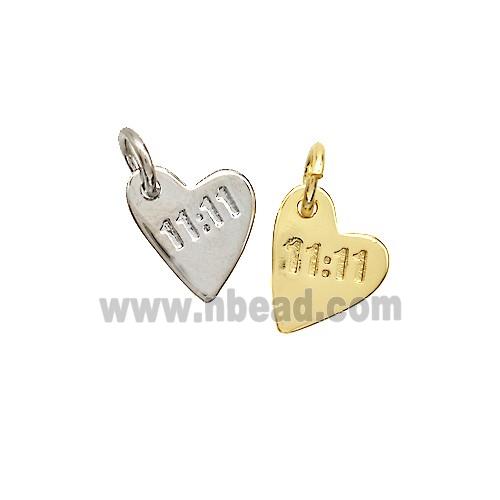 Copper Heart Pendant Double Eleven Mixed