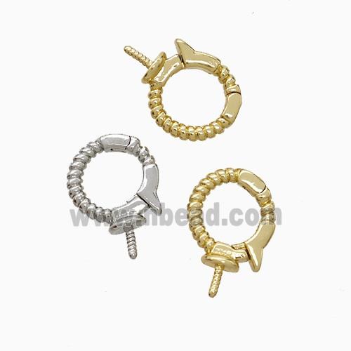 Copper Pendant Pave Zircon, Gold Plated