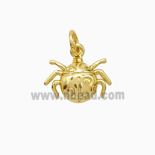 Copper Ladybug Pendant Gold Plated