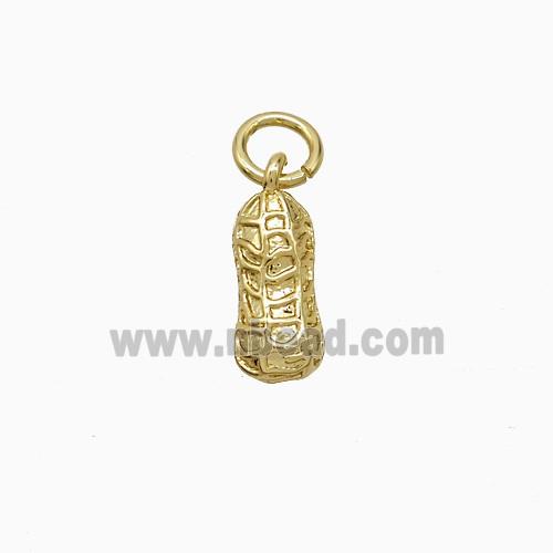 Copper Peanut Pendant Gold Plated